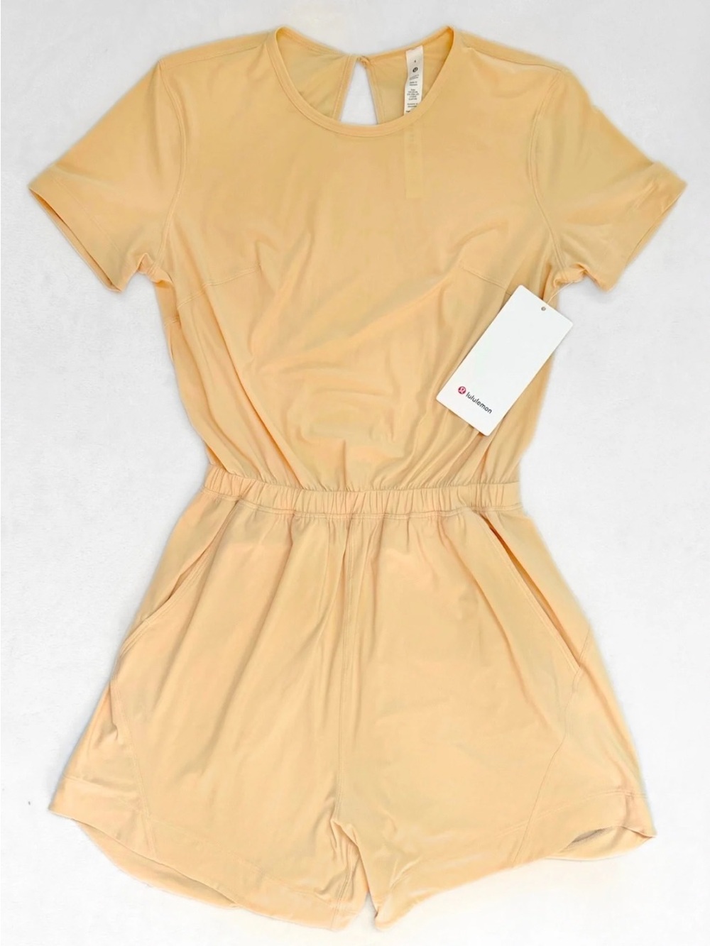 NWT Lululemon Lightweight High-Neck Romper – Prosecco – Size 4